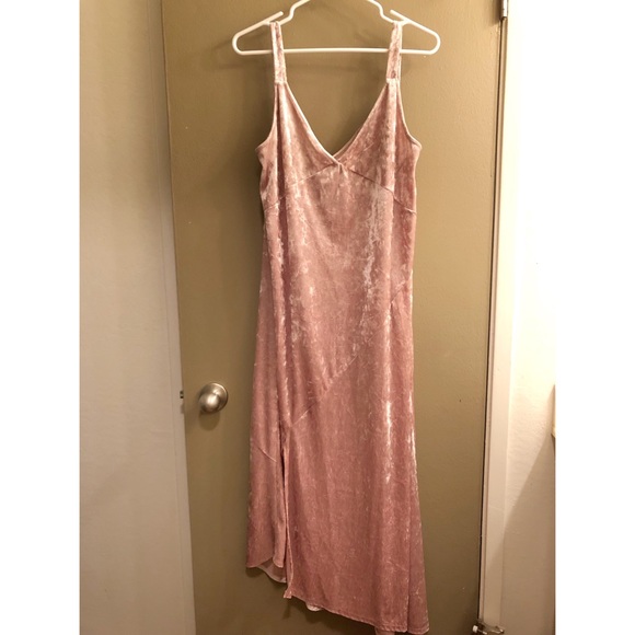 Zara Pink Velvet Dress - Picture 1 of 4